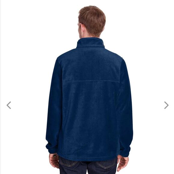 Columbia Blue Half Zip Fleece Jacket Men Size Large Omni Heat Thermal Comfort - Picture 2 of 12